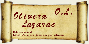 Olivera Lazarac vizit kartica